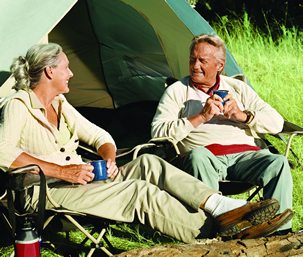 couple camping